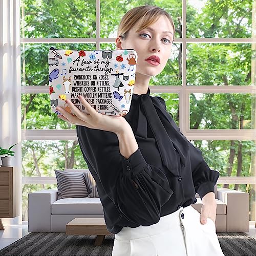 WCGXKO Music Inspired Musical Gift Music Name List Make Up Zipper Bag For Theratry Musical Fans (A few whi)