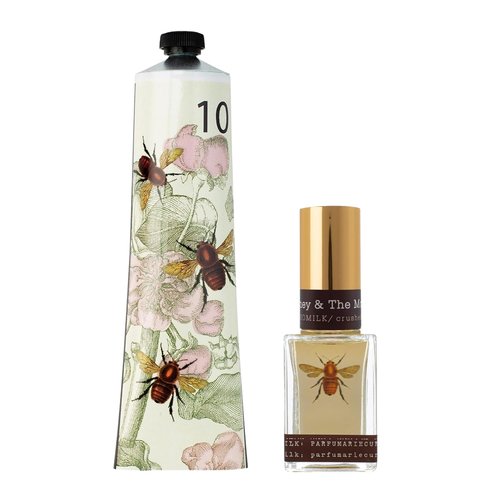 TOKYOMILK Honey & The Moon Bundle with Eau de Parfum, 1 fl oz, 29.5 ml, and Handcreme, 2.3 oz, Scented Perfume & Lotion for Women, Luxury Home & Travel Skin Care Set