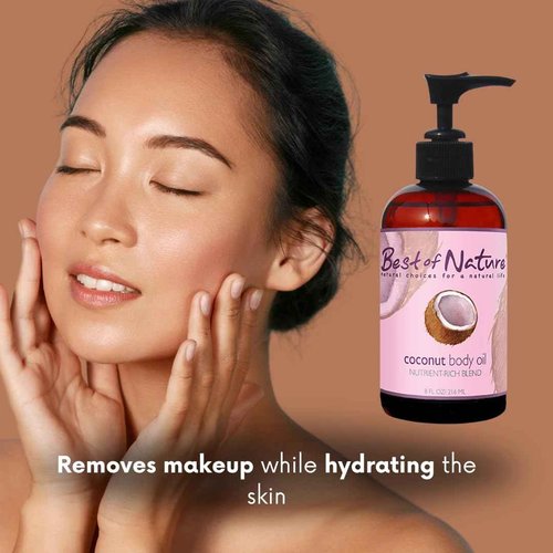 Best of Nature 100% Pure Fractionated Coconut Oil - Natural Massage Oil, Unscented Moisturizer for Men and Women, for Skincare and Hair Care, Carrier for Essential Oils, Gallon (128 fl oz)