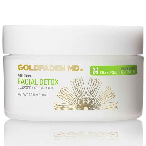 GOLDFADEN MD Facial Detox Mask Clarifying Face Mask w/Zinc Oxide, Sulfur, Salicylic Acid & Grapefruit Purifying Deep Clean Minimizes the Appearance of Redness, Blackheads & Pores 1.7 ﬂ oz