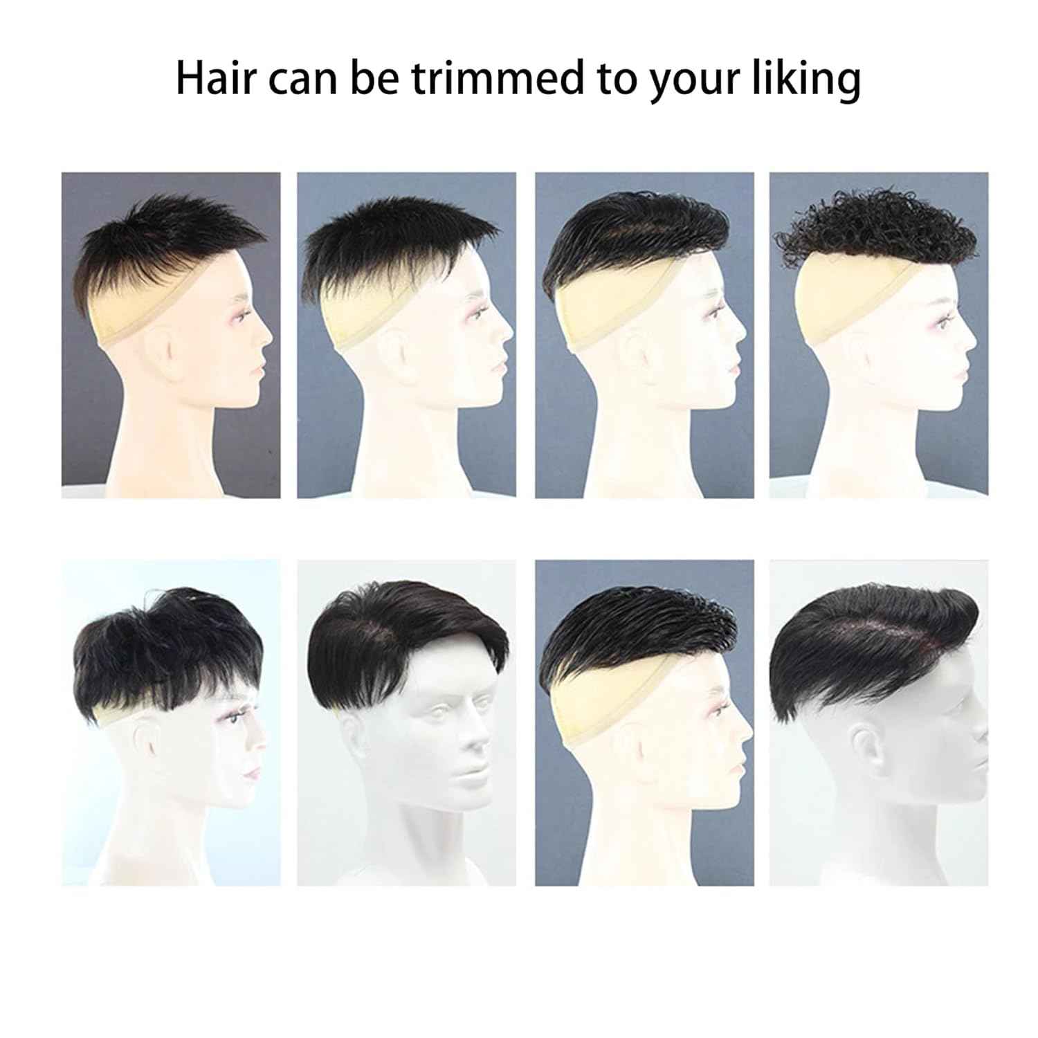 Meiverah Untrimmied Slik Base Toupee with Biological Scalp Toupee Human Hair Extension Clip in Hairpieces Topper Top HairPiece for Men (3#, Dark Brown, 5.9"*7.9", Slik Base Toupee)