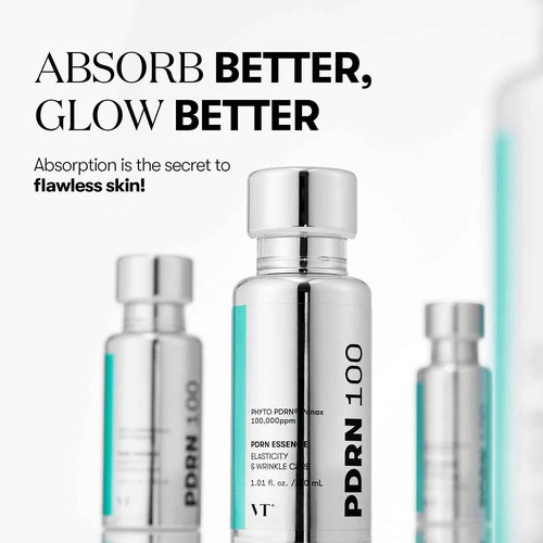 VT COSMETICS PDRN 100 Essence & Reti-A Reedle Shot 100, Skin Restoration, Recovery, Retinol Exosome Microneedling Serum, Korean Skin Booster