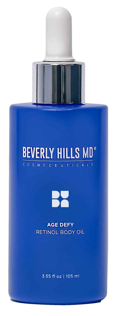 Beverly Hills MD Age Defy Retinol Body Oil- Reduce Wrinkles, Lift, Firm & Tighten Skin w/Marula- Hydrate Crepey Skin & Support Collagen- Anti-Aging for Sagging Skin- Chest, Neck, Arms, Hands, Thighs