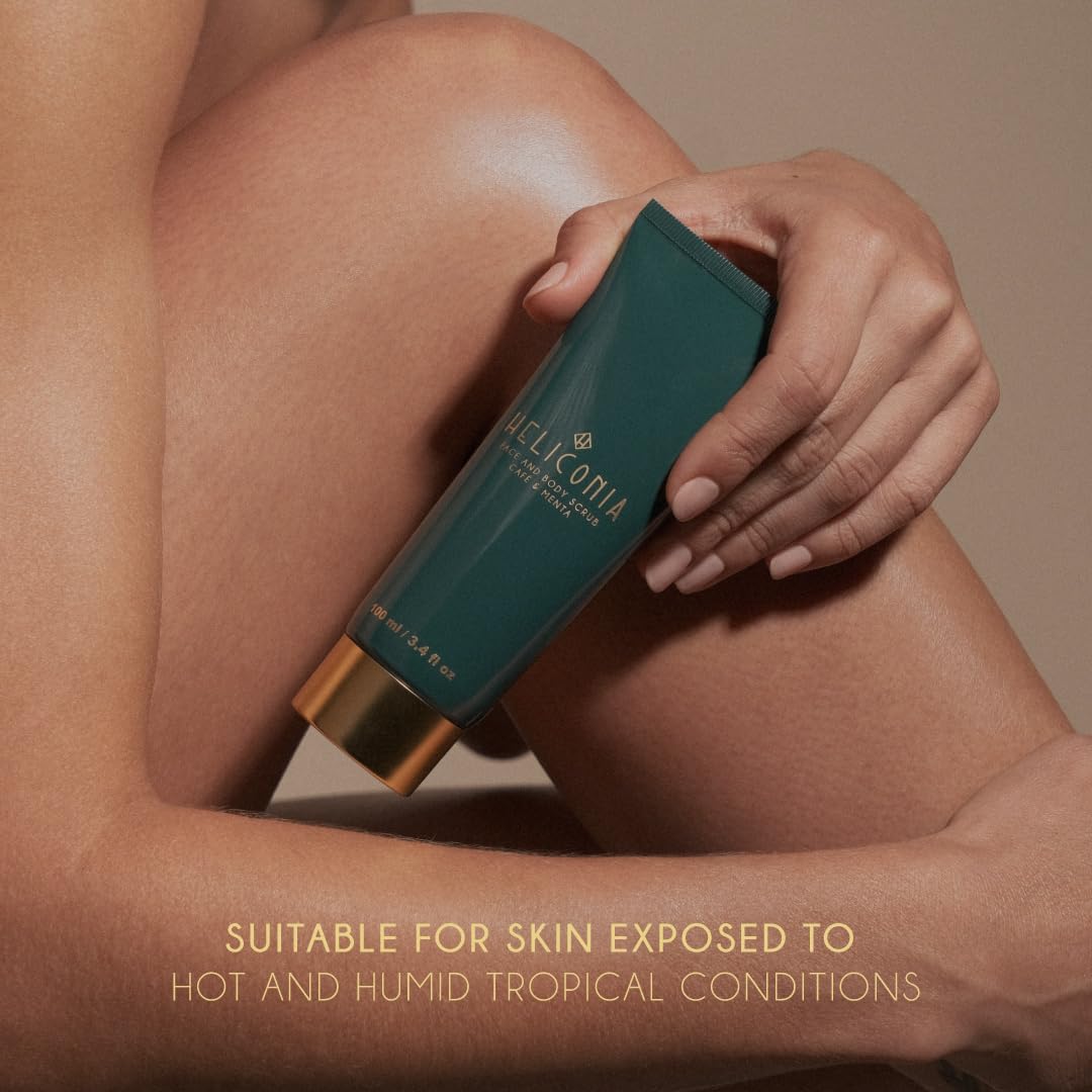 Face and Body Scrub Coffee & Mint – Exfoliating Scrub with Arabica Coffee, Chamomile & Mint | Hydrating, Calming & Revitalizing | For Sensitive Skin | Tropical Skincare | 100 ml