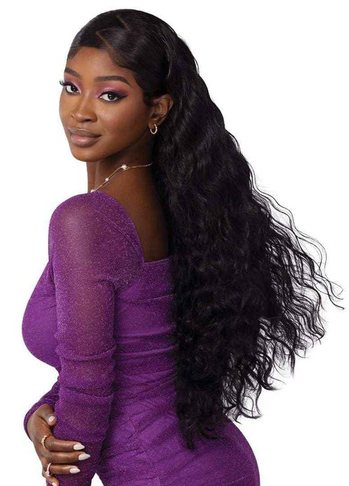 Outre Lace Front Wig - Perfect Hair Line 13X4 - Swoop Series - Swoop 7 (BURGUNDY FLAME)