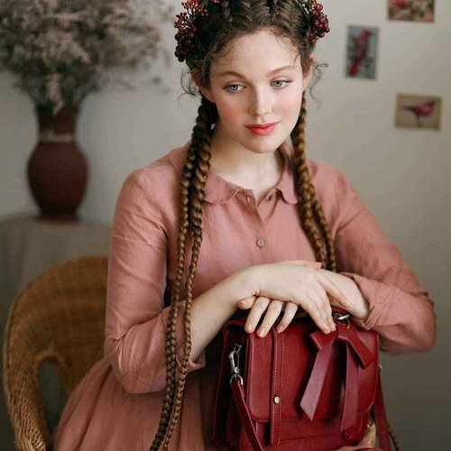variouswig 4 Twist Lace Front Braid Wig Nature Looking with Baby Hair Synthetic Wigs Hand Tied Heat Resistant Fiber 4 Braided Daily Wear Wigs for Women 30 Inches (Brown)