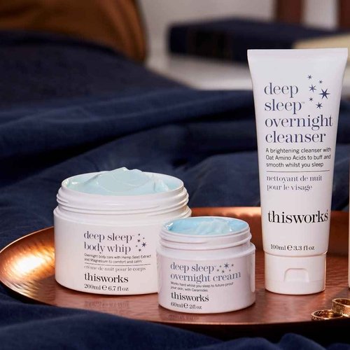 THISWORKS Overnight Rescue Trio Bundle: Overnight Cleanser, Overnight Cream & Deep Sleep Body Whip