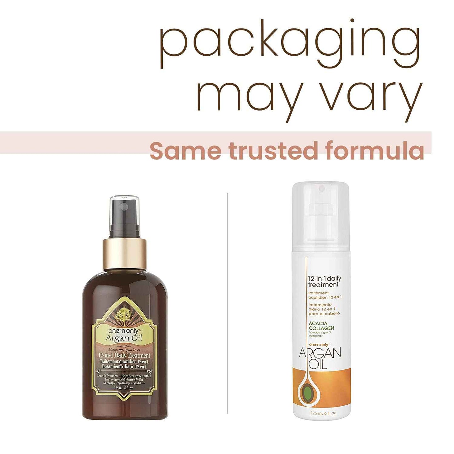 One N' Only Argan Oil 12-in-1 Daily Treatment Lightweight, Helps Control Frizz, Smooths, Detangles, Moisturizes, Strengthens and Adds Body to Dry, Damaged Hair, 6 Fl Oz (4pk)