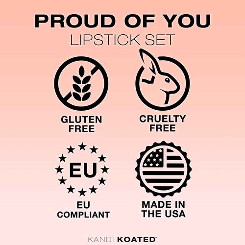 Kandi Koated Proud of You Pride Lipstick Collection - Special Edition Commemorative Set | Creamy Lipstick Set | Rich Color, Paraben-Free, Cruelty-Free Formula | Beauty & Makeup