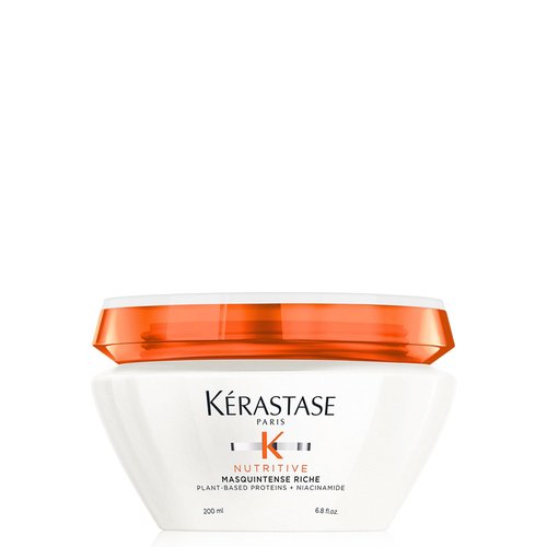 Kerastase Nutritive Masquintense Riche Hair Mask For Medium to Thick Dry Hair - Deeply Nourishes With Plant-Based Proteins & Niacinamide, 6.8 Fl Oz