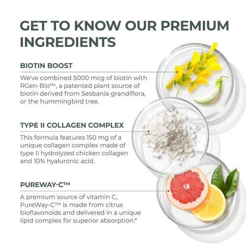 Primal Harvest Hair Growth Vitamins, 2 Pack - 120 Pills, Natural Hair Regrowth, Thickening, and Supplement for Men & Women with Biotin & Zinc