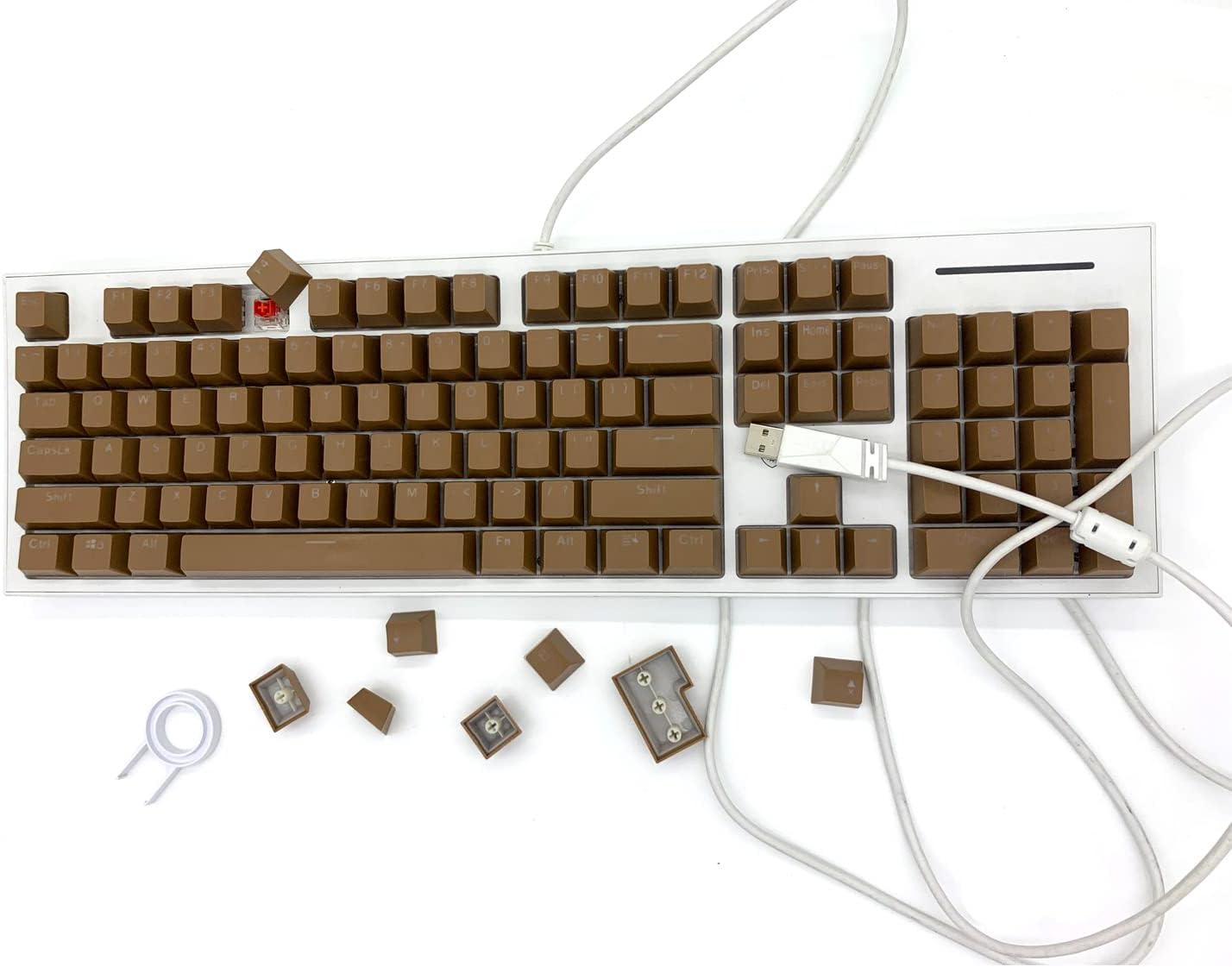 104 Keycaps for Mechanical Keyboard Compatible with MX Switches Doubleshot Support Led Lighting Keycaps OEM Profile for DIY Gaming Mechanical Keyboard 104 Ansi