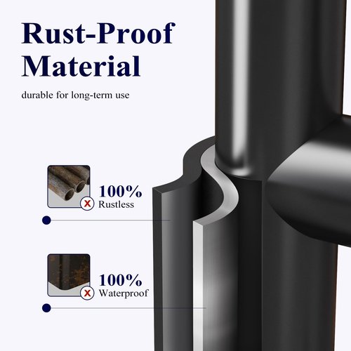 Kitsure Toilet Paper Holder Free Standing – Rustproof Metal Toilet Paper Stand for 4 Rolls with Anti-Slip Base and Shelf for Phone & Small Items, Bathroom Organizers and Storage, Medium, Black, 2Pack