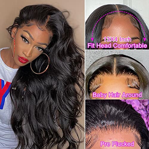 Foreverlove Body Wave 13x4 HD Lace Front Wigs for Black Women 10A Grade 200% Density Brazilian Virgin Human Hair Wig (18 Inch,Body Wave)