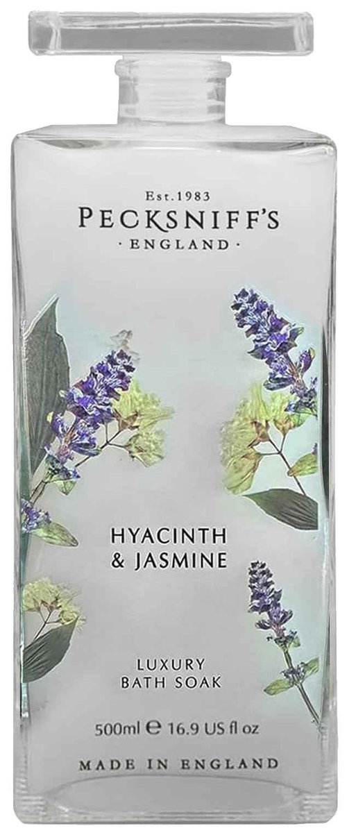 Pecksniff's Hyacinth & Jasmine Bath Soak Decanter | 500ml/16.9 Fl Oz