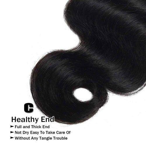 Human Hair Bundles Body Wave 16 18 20 Inch Bundles Human Hair 12A Brazilian Virgin 100% Unprocessed Quick Weave Hair Bundles for Black Women Natural Color