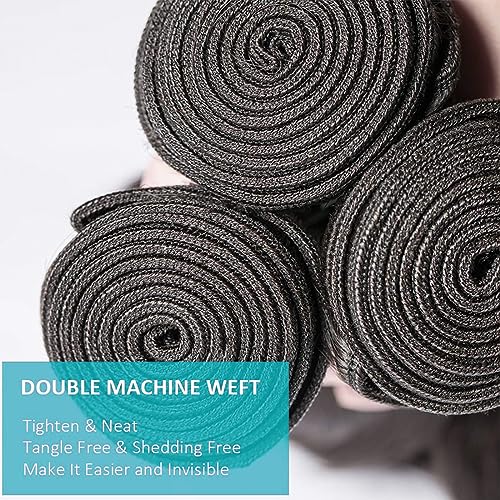 Cirvty 32 Inch Body Wave Bundle Human Hair 1 Bundles Body Wave Bundles 100% Unprocessed Brazilian Virgin Hair Bundles Double Weft Weave Bundles Human Hair Natural Black Color