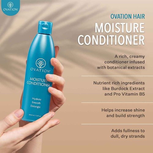 Ovation Hair 3-Step Bundle for Fine, Dry Hair - with Volume Shampoo, Cell Therapy Hair Growth & Healthy Scalp Treatment, Moisture Conditioner - Add Volume, Fullness, Hydration, Balance & Shine