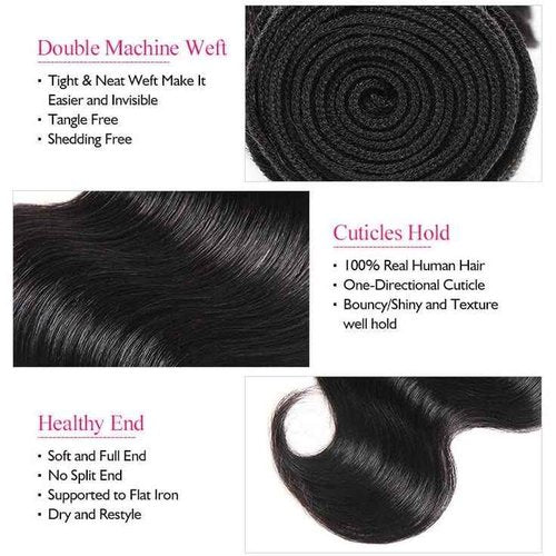 Body Wave Bundles with Frontal (16 18 20 +14 inch) Human Hair Bundles with Lace Frontal 13x4 Brazilian Virgin Hair 12A Grade Body Wave Human Hair 3 Bundles with Frontal 150% Density Natural Color