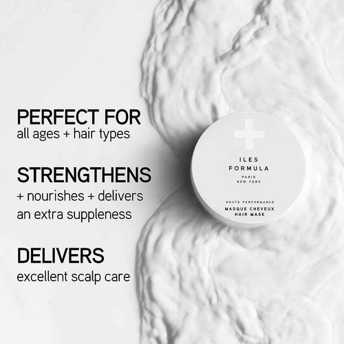 ILES FORMULA Hair Mask – Deep Conditioning Hair Treatment for Dry, Damaged, Frizzy Hair - Lightweight Hair Repair Mask with Tucuma Butter, Macroloba Seed, Vitamins B5 & E | Hydrating, Color-Safe