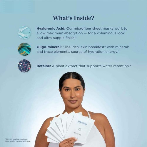Beverly Hills MD Ageless Volume Hyaluronic Face Mask- Reduce Appearance of Wrinkles, Anti Aging Formula for Plump, Moisturized Skin- 8 Pack- Hydrating & Firming Gentle Sheet Mask