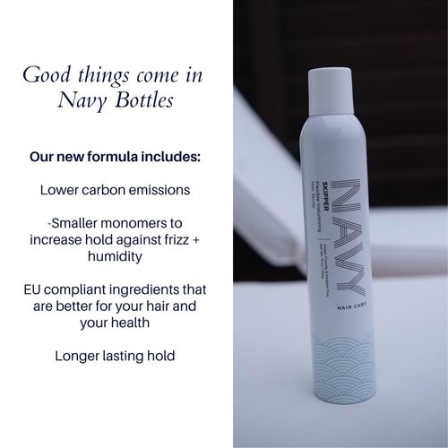 NAVY HAIR CARE Skipper Volumizing Spray + Swell Thickening Cream | Style Hair to have a Flexible and Non-Greasy Finish | 10 oz + 4 oz