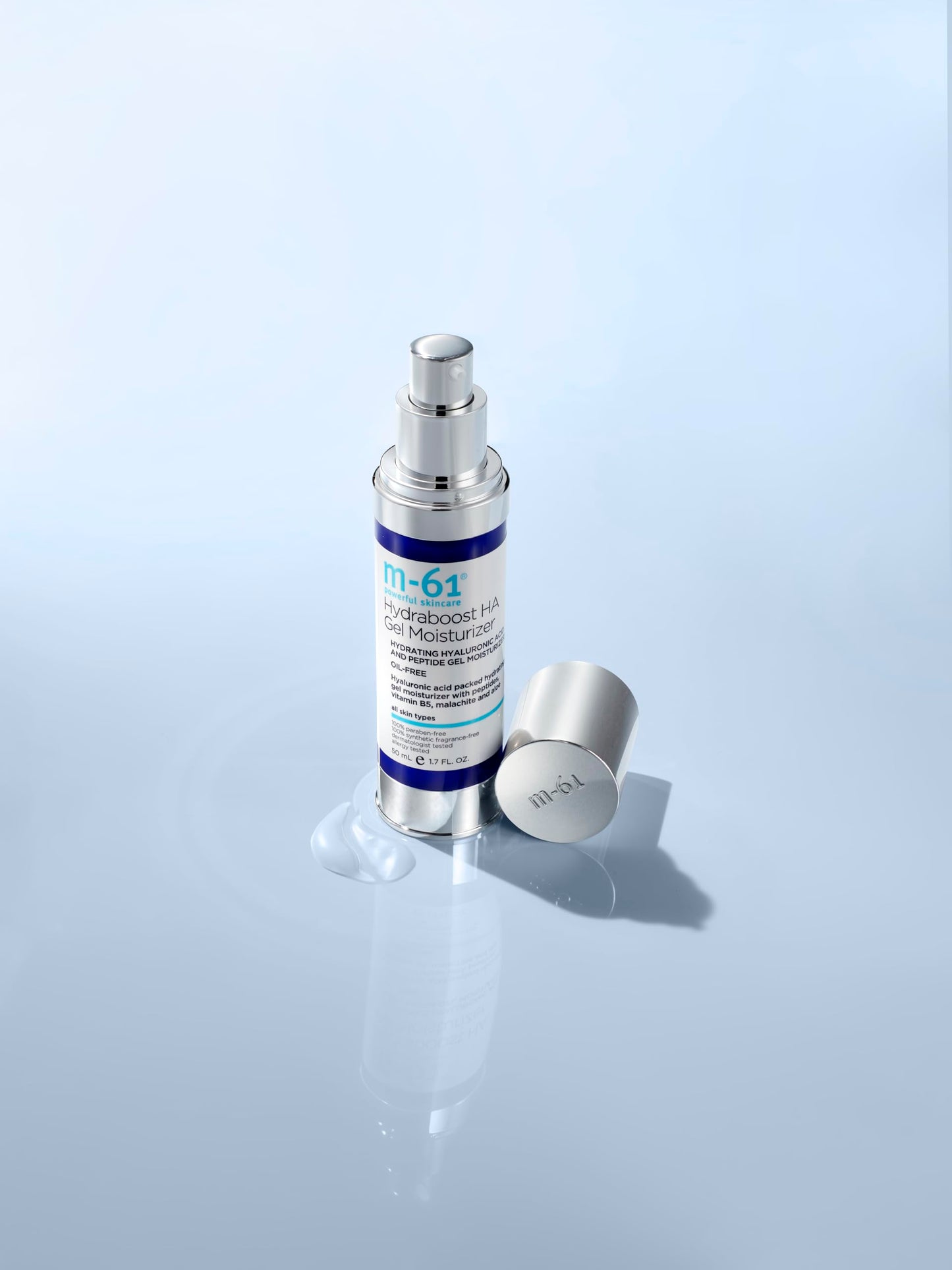 m-61 Hydraboost HA Gel Moisturizer | Oil-Free, Lightweight Gel Moisturizer With Hyaluronic Acid, Vitamin B5, Aloe. Cooling, Light Hydration. For All Skin Types - 1.7 Fl Oz