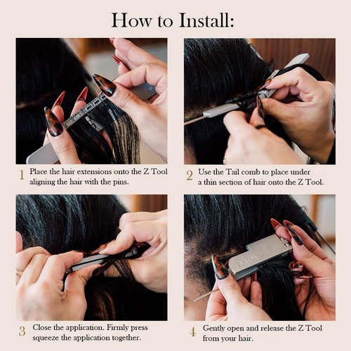 ZIPLOOKS | Ombréage Hair Extensions | Human Hair Extensions | Ombre Ash Blonde to Platinum Balayage Highlights with ZTool Application, Damage-Free Hair & Scalp, 16 Inch, #18/60, 4 Pcs 20g