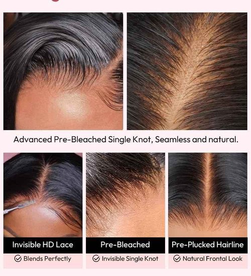 Wear and Go Glueless Wigs Pre Plucked Pre Cut 4x4 Bob Wig Human Hair wigs for black women Short Straight Bob Wig Human Hair 180 dentisty natrual color 16 Inch