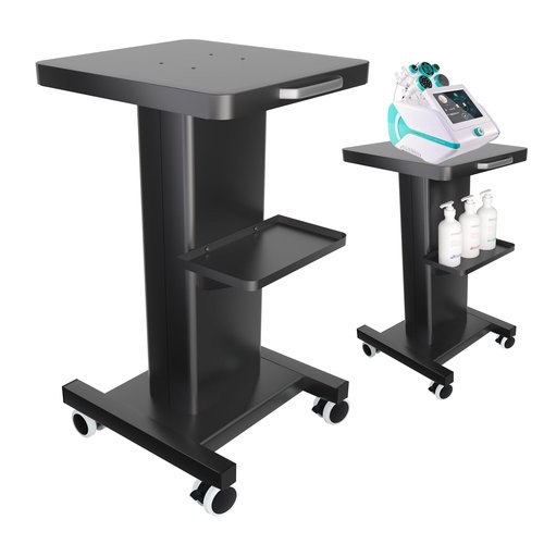 Esthetician Trolley Cart with Wheels, Heavy Duty Metal Beauty Machine 3 Tier Rolling Cart, Load 220Lbs, Durable Full Body Metal Construction for Professional Salons
