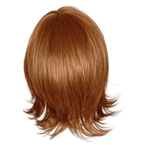 Raquel Welch Take A Bow Chin Length Layered Wig With Hand Tied Base by Hairuwear, Petite Average Cap, RL29/25 Golden Russet
