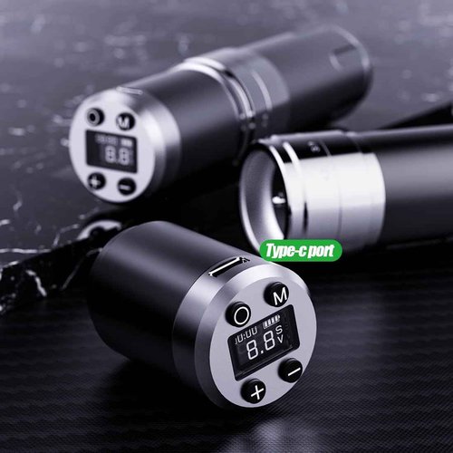 Dragonhawk Wireless Tattoo Gun Machine 2 Batteries 1500mAh 7 Strokes Length 2.4mm - 4.2mm for Beginners