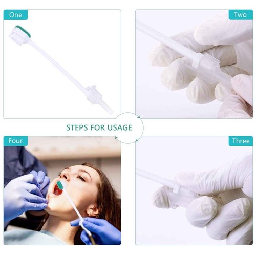 wellgler Oral Care Single Use Suction Swab Toothbrush （50pcs）