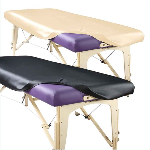 Spa Luxe Vinyl Massage Table Protector Cover Fitted (Black)