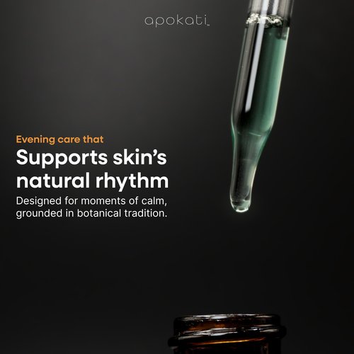 Apokati Night Shift Overnight Skin Therapy Face Oil with Tansy, Chamomile and Helichrysum – Replenishing and Calming Formula for Nighttime Skincare, 30ml