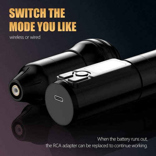 Kiss of Dragon Rotary Tattoo Gun - Cordless Tattoo Machine Cartridge Pen 2400mAh Battery