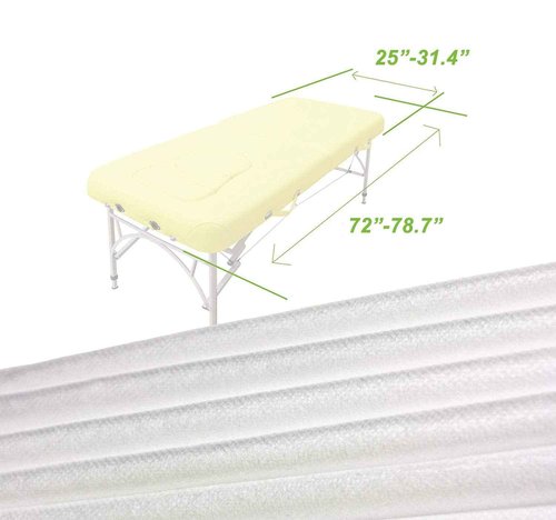 LIFESOFT 105 Pieces Disposable Massage Table Fitted Sheets Heavy Duty Elastic Bed Cover