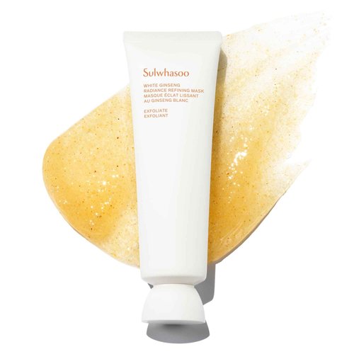 Sulwhasoo White Ginseng Radiance Refining Mask - Korean Skincare, Hydrates, Smooths & Exfoliates, Ginseng and Honey, In-Shower 5-Minute Scrub - 4.05 fl. oz.