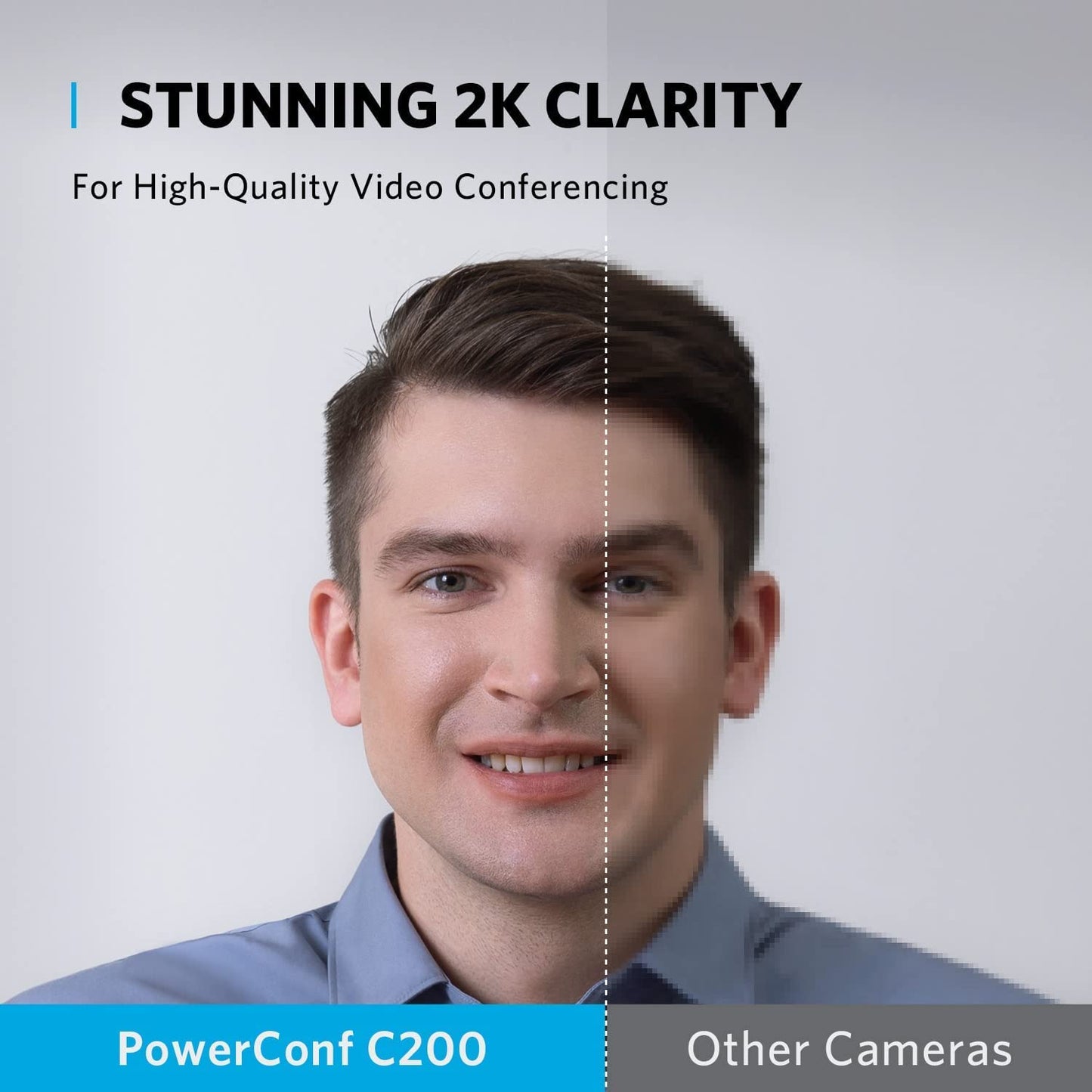 Anker PowerConf C200 2K Ultra-Clear Resolution Webcam with Microphone & AnkerWork M650 Wireless Lavalier Microphone,BassUp Technology, IPX7 Waterproof, 2-Channel Quality Pickup,Easy to Use, Live Strea