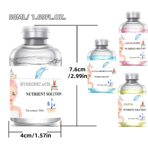 Elitzia Oxygen Facial Machine Oxygen Infusion Device Oxygen Sprayer Facial Nutrient Solution Set SPA Skincare Facial Machine Anti Aging Beauty Salon Machine 1.69fl.oz Per Bottle