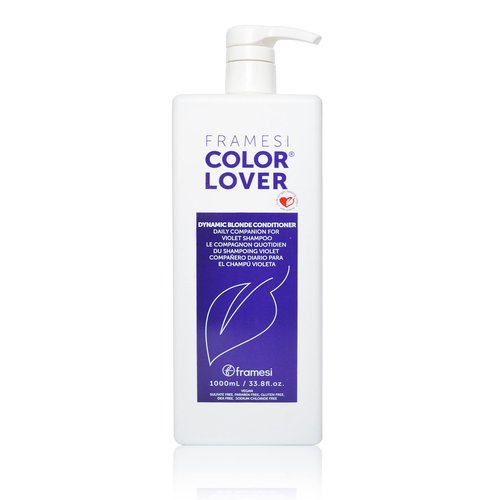 Framesi Color Lover Dynamic Blonde Conditioner, Sulfate Free Conditioner, Color Treated Hair , Light Purple , 33.8 Fl Oz