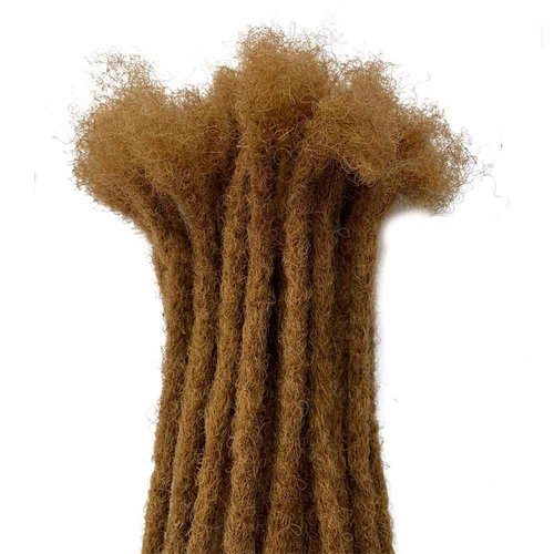 YONNA Human Hair Microlocks Sisterlocks Dreadlocks Extensions 20Locs Full Handmade (Width 0.4cm) 8inch Honey Blonde #27