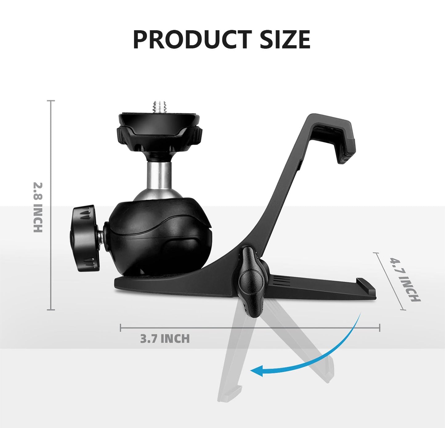 【CM01】 RAUBAY Monitor Top Camera Mount Clamp, Hanging Webcam Stand with 1/4" Screw, Suitable for Flat-Screen Monitors, for Live Stream, Video Conferencing, YouTube, TikTok, etc.
