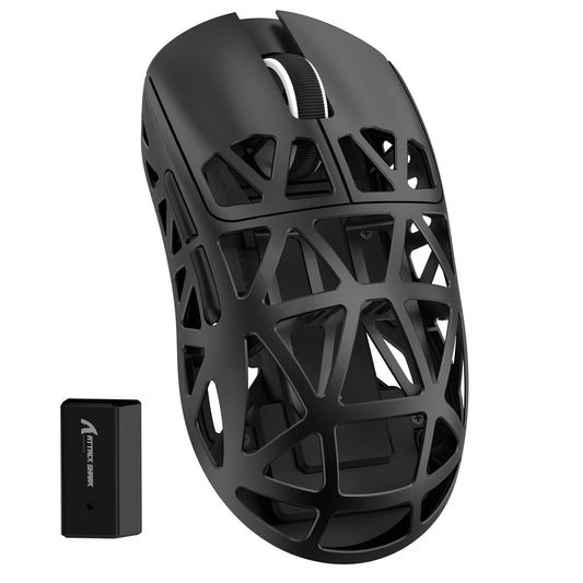 ZIYOU LANG Attack Shark R2 Wireless Gaming Mouse, Superlight Magnesium Alloy, PAW3950 42000 DPI Optical Sensor, 8000Hz Polling Rate, 2.4G/BT/Wired Programmable Mice for Win Mac Gamer (Black)