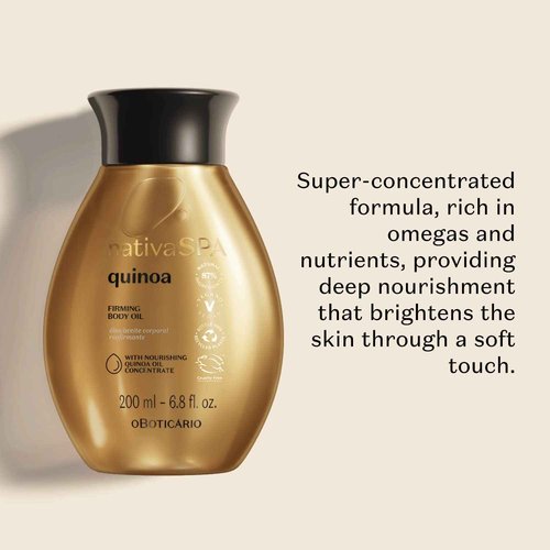 Nativa SPA Quinoa Trio Bundle: Hydrating Body Lotion (13.5 Oz), Body Oil (6.8 Oz) & Hand Cream (2.6 Oz)