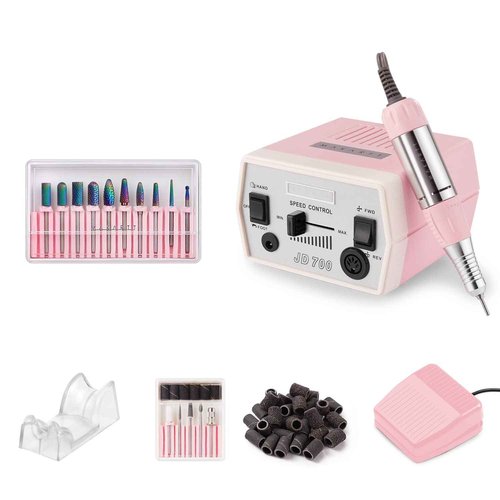 Makartt Geneviere Electric Nail Drill Machine with Nail Drill Bits Set 10Pcs Bundle