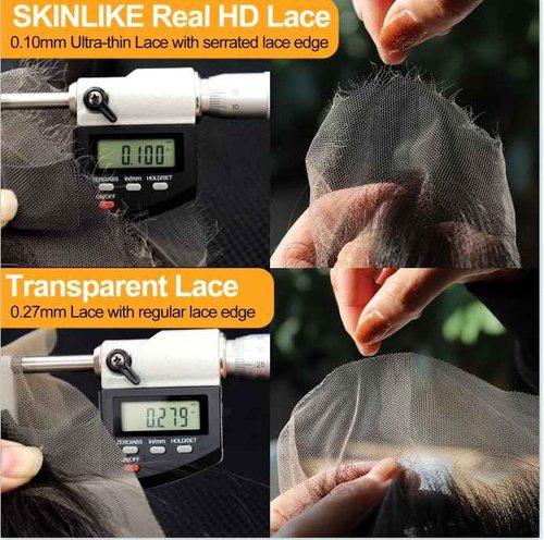 BEEOS Yaki Straight 5x5 SKINLIKE Real HD Lace Closure, Pre-Plucked Bleached Knots Natural Black Human Hair 16 Inch