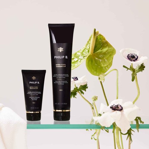 PHILIP B Mega Curl Enhancer, 6 fl. oz. (178 ml) - Ultra-Moisturizing Leave-in Conditioner, Repairs Dry Strands, Tames Frizz