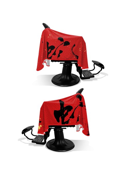 Illuzien Year of the Snake PRO Barber Cape, Hair Cut Cape, Water-Resistant Barber Accessories, Professional Cape