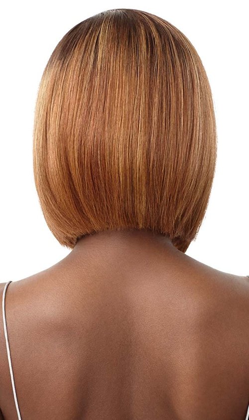 Outre Mytresses 100% Unprocessed Human Hair Custom Colored HD Lace Front Wig - LETISHA (Color:Natural Black)